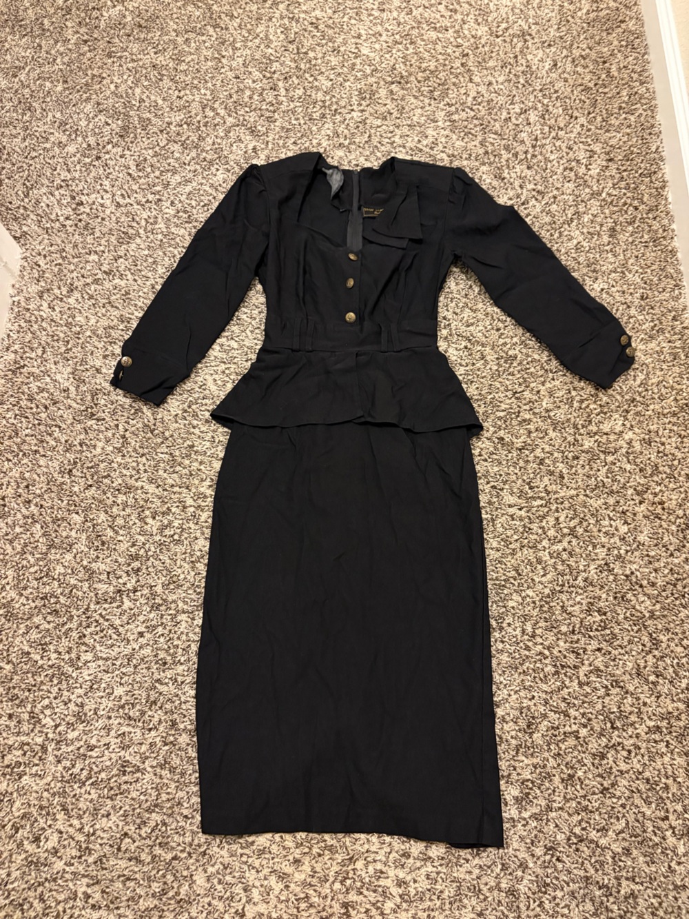 Stop Staring! Retro Style Black Peplum Pencil Cadette Dress